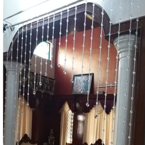 Arch Crystal Beaded Curtain โ Elegant Door & Window Hanging Decor