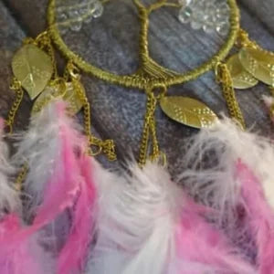Handmade Stone Crystal Dream Catcher beaded tree of life