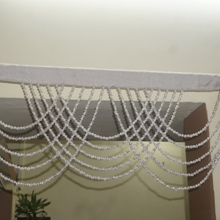 Acrylic Beaded Valance Curtain โ Decorative Door & Window Hanging