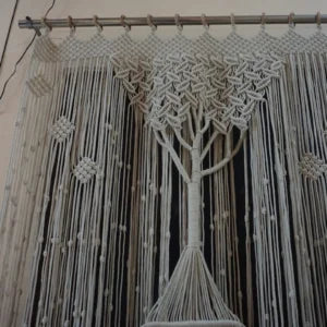 Tree of Life Macramé Wall Hanging – Boho Curtain Decor