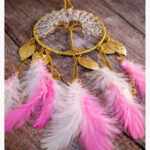 Handmade Indian Stone Chips Dreamcatcher, Scandinavian Decor, Wall Hanging Car Home Decor, Wind Chimes Modern Art, Handcrafted Crystal Gifts