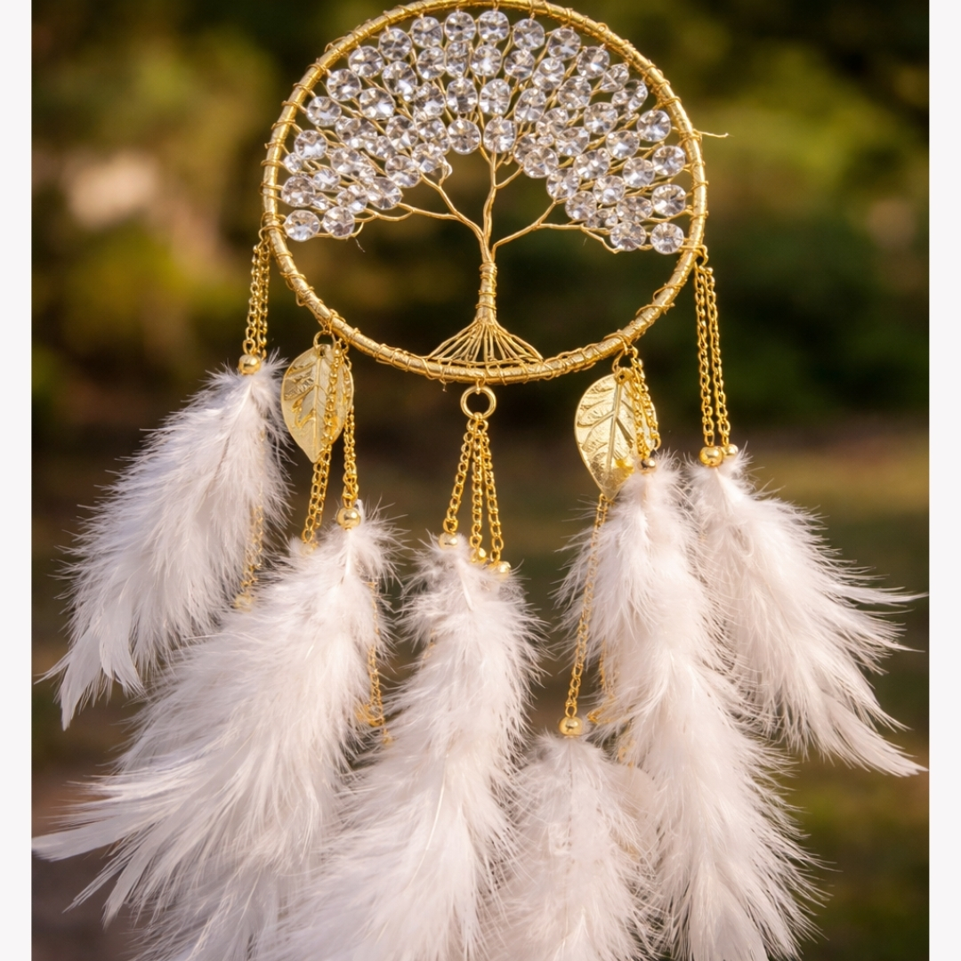 19 Beaded tree of life dreamcatcher - Image 1