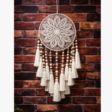 Macrame Dreamcatcher Wall Hanging: Handmade Boho Home Decor