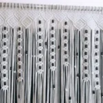Macrame Curtain, Macrame beaded boho curtain - Image 3