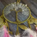 Handmade Indian Stone Chips Dreamcatcher, Scandinavian Decor, Wall Hanging Car Home Decor, Wind Chimes Modern Art, Handcrafted Crystal Gifts - Image 3