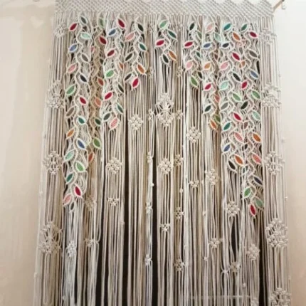 Macrame Curtain , Boho String Curtain for Doorways
