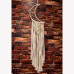 Moon Handmade Cotton Dori Dream Catcher Wall Hanging for Home and Room Decoration