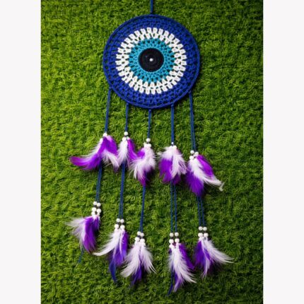 Dream Catcher Large Blue Dreamcatcher Featehrs Wall Hanging Home Decor Wall Decor Boho decor Wedding Decor Bohemian birthday gift