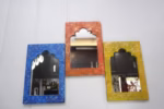 Handmade Indian Jharokha Wall Mirror Set: Ethnic Home Decor