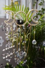 Sun Moon Glass Suncatcher: Rainbow Maker Home Decor - Image 3