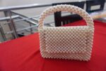 Handmade Ivory Pearl Beaded Wedding Handbag – Bridal Clutch Tote - Image 4