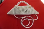 Pearl Beaded Handbag for Brides – Ivory Beaded Wedding Purse – Bridal Beaded Bag - Image 4