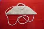 Pearl Beaded Handbag for Brides – Ivory Beaded Wedding Purse – Bridal Beaded Bag - Image 9