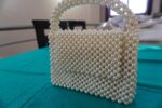 Handmade Ivory Pearl Beaded Wedding Handbag – Bridal Clutch Tote - Image 6