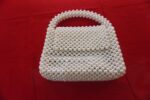 Handmade Ivory Pearl Beaded Wedding Handbag – Bridal Clutch Tote - Image 7