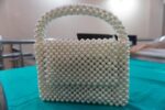 Handmade Ivory Pearl Beaded Wedding Handbag – Bridal Clutch Tote - Image 2