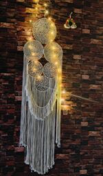 Large Handcrafted Macramé Dream Catcher Wall Hanging - Image 3