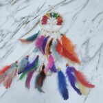 Handcrafted Tree of Life Dream Catcher – Colorful Boho Wall Hanging - Image 3