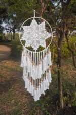 Handcrafted Macramé Dream Catcher Wall Hanging – Boho Decor - Image 4