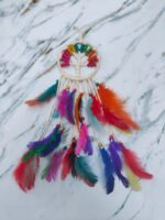 Handcrafted Tree of Life Dream Catcher – Colorful Boho Wall Hanging - Image 2