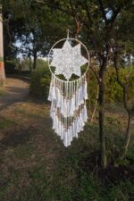 Handcrafted Macramé Dream Catcher Wall Hanging – Boho Decor